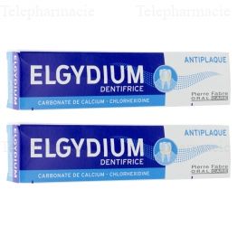 ELGYDIUM Dentifrice antiplaque lot 2 x tube 75ml