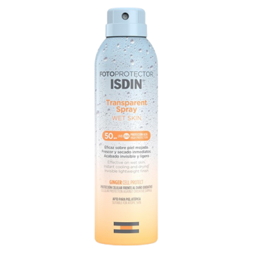 ISDIN TRANSPARENT WET SKIN - Spray solaire transparent SPF50+ 250ml