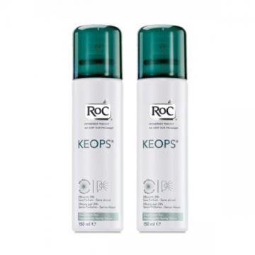 ROC - KEOPS - D&eacute;odorant spray sec lot de 2x150ml