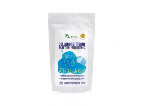 VALEBIO - Collagène Marin Élastine Vitamine C Complexe Anti-Âge 150gr