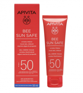 APIVITA - BEE SUN SAFE - Gel-crème visage hydra-fraîcheur SPF50 50ml