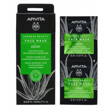 APIVITA - FACE MASK Aloe - Masque Visage hydratant & rafraîchissant 2x8ml