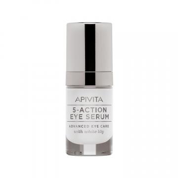 APIVITA - 5-ACTION EYE SERUM - S&eacute;rum contour des yeux Lys blanc15ml