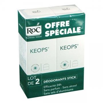 ROC - KEOPS - D&eacute;odorant stick lot de 2x40g