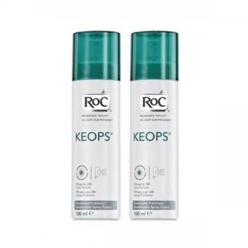 ROC - KEOPS - D&eacute;odorant spray Fra&icirc;cheur lot de 2 x 100ml