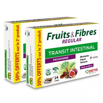 FRUITS ET FIBRES REGULAR - Transit intestinal - 2x24 cubes