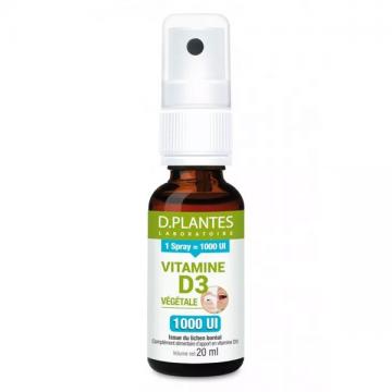 D PLANTES VITAMINE D3 vegetale 1000 UI - Spray huile 20ml