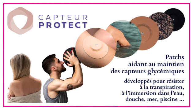 CAPTEUR PROTECT patchs pour aider &agrave; maintenir les capteurs glyc&eacute;miques