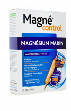 NUTREOV - MAGNE CONTROL - Magn&eacute;sium marin et vitamine B9 20 ampoules