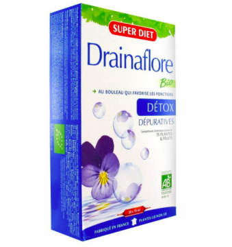SUPER DIET - DRAINAFLORE BIO  20 ampoules x 15ml