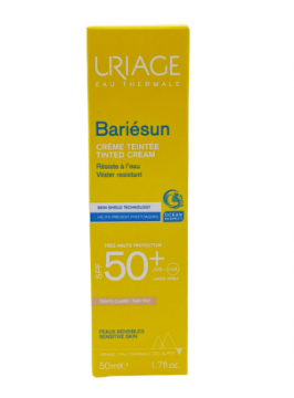 URIAGE - Bariésun crème teintée léger très haute protection SPF50+ teinte claire 50ml