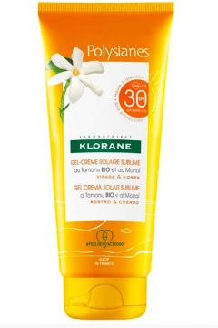 KLORANE - POLYSIANES - gel-cr&egrave;me solaire sublime au Mono&iuml; et Tamanu Bio SPF30 200ml