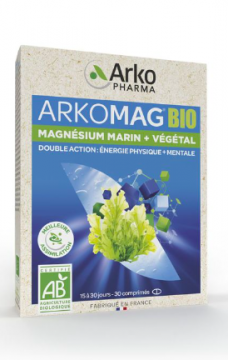 ARKOPHARMA - ARKOMAG BIO double magn&eacute;sium 30 comprim&eacute;s