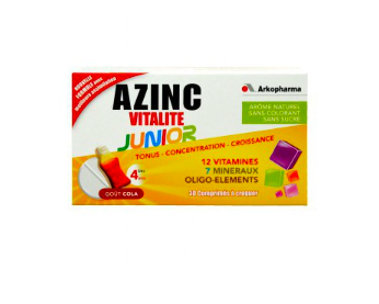 ARKOPHARMA - AZINC vitalité junior cola 30 comprimés à croquer
