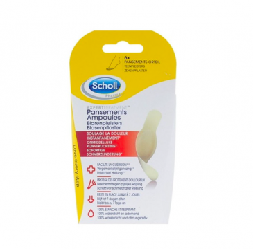 SCHOLL - Pansements ampoules pour orteils - 6 pansements
