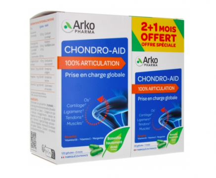 ARKOPHARMA - Chondro-Aid 100% articulation 120 gélules + 60 gélules offertes