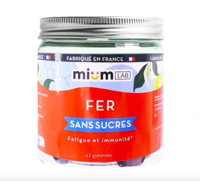 MIUM LAB - Fer sans sucres - Fatigue et Immunité 42 gummies