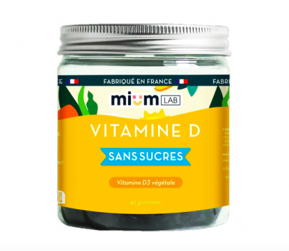 MIUM LAB - Vitamine D sans sucres - Vitamine D3 végétale 42 gummies