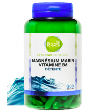 PHARMASCIENCE - Magnésium marin vitamine B6 200 gélules