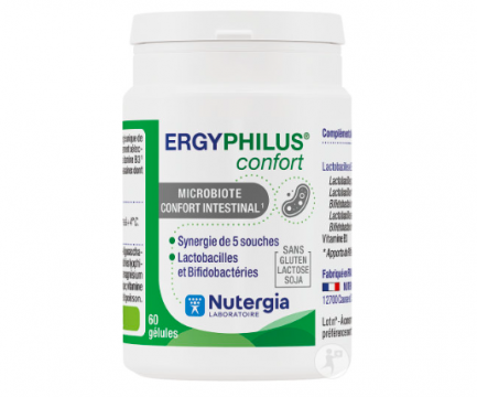NUTERGIA - Ergyphilus Confort - Probiotiques Confort Intestinal 60 g&eacute;lules