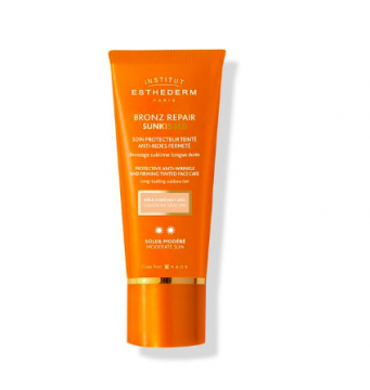INSTITUT ESTHEDERM - BRONZ REPAIR SUNKISSED - Soin protecteur teint&eacute; anti-rides fermet&eacute; - Soleil mod&eacute;r&eacute; 50ml