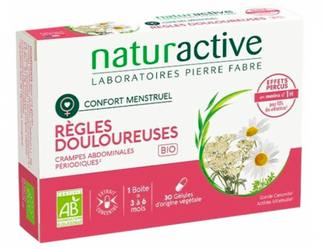 NATURACTIVE -  R&egrave;gles douloureuses bio 30 g&eacute;lules