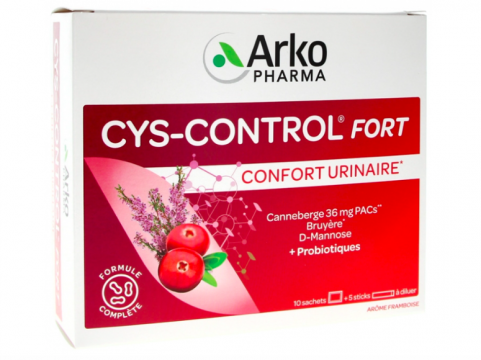 ARKO PHARMA - Cys-Control fort 10 sachets + 5 sticks &agrave; diluer
