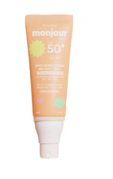 MONJOUR - Spray solaire invisible SPF50+ D&egrave;s 1 an visage et corps 100ml