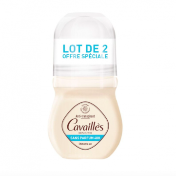 ROGE-CAVAILL&Egrave;S -  Absorb+ 48h d&eacute;odorant sans parfum roll-on lot de 2x50ml