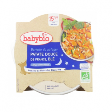 BABYBIO - Bonne nuit marmite patate douce bl&eacute; 15 mois et + bio 260g