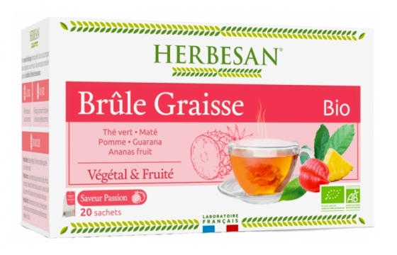 HERBESAN - Infusion bio br&ucirc;le-graisse 20 sachets
