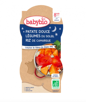 BABYBIO - Plat b&eacute;b&eacute; d&egrave;s 8 mois, l&eacute;gumes 2X200g