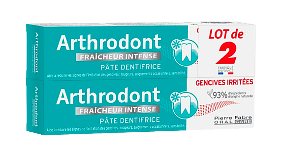 ARTHRODONT - Dentifrice fraicheur intense lot de 2x75ml