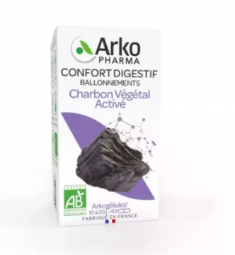 ARKOPHARMA - Arkog&eacute;lules charbon v&eacute;g&eacute;tal activ&eacute; bio 40 g&eacute;lules