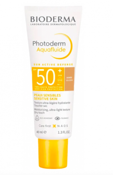 BIODERMA - PHOTODERM - Aquafluide Sun Active Défense SPF50+ doré 40ml