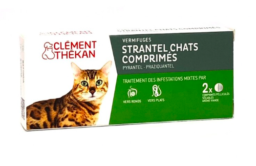 STRANTEL - Chats Vermifuges - 2 comprim&eacute;s