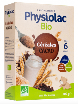 PHYSIOLAC - Bio Céréales Cacao dès 6 mois 200g