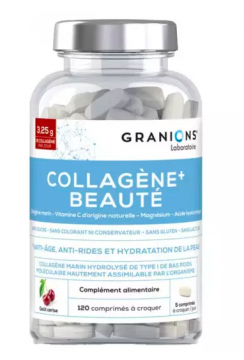 GRANIONS - Collag&egrave;ne+ beaut&eacute; cerise 120 comprim&eacute;s