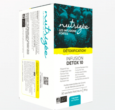 NUTRIG&Eacute;E - Infusion d&eacute;tox 10 plantes Bio 30 sachets
