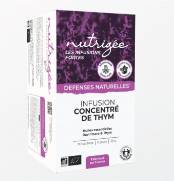 NUTRIG&Eacute;E - D&eacute;fenses naturelles infusion concentr&eacute; de thym 30 sachets fraicheurs