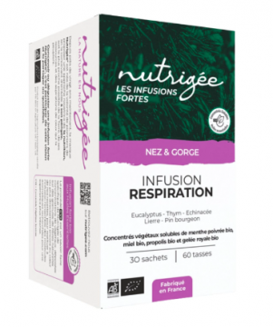NUTRIG&Eacute;E - Nez et gorge infusion respiration 30 sachets