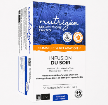 NUTRIGEE - Sommeil et relaxation infusion du soir 30 sachets fra&icirc;cheur