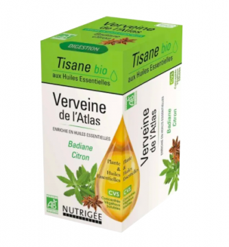 NUTRIGEE - Tisane verveine de l'atlas bio 20 sachets fraicheurs