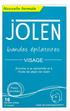 JOLEN - Bandes épilatoires visage 16 bandes