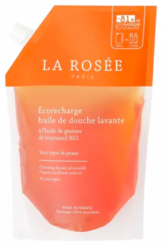 LA ROSEE - Huile de douche lavante &eacute;co-recharge 800 ml