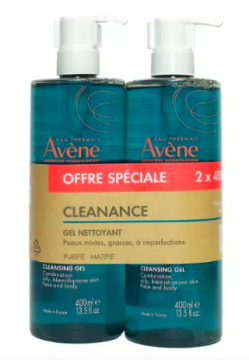 AVENE - CLEANANCE - Gel nettoyant 2x400 ml