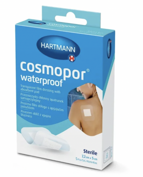 COSMOPOR WATERPROOF - Pansement transparent avec coussinet absorbant 7.2x5cm 5 pi&egrave;ces