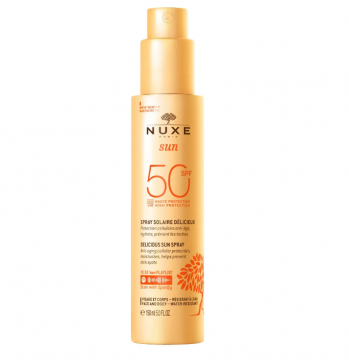 NUXE - Sun - Spray Solaire Délicieux SPF50 - Visage et Corps - Tous Types de Peaux, 150ml