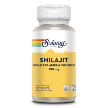 SOLARAY - Shilajit - Complexe Minéral Fulvique 100mg 30 capsules