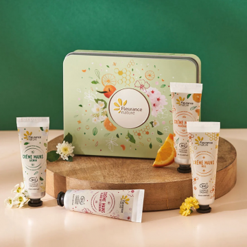 FLEURANCE Nature - Coffret Éveil des Sens - Crèmes mains bio 4x30ml